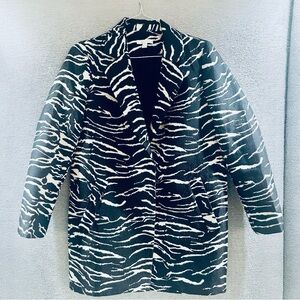 See U Soon Zebra Oversized Blazer